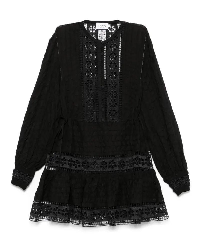 Charo Ruiz Begonne Minikleid - Schwarz Schwarz