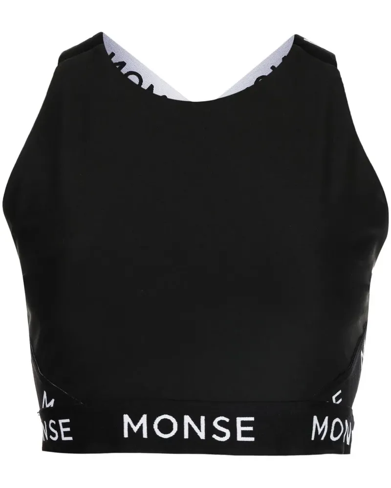 Monse Sportoberteil mit Logo-Print - Schwarz Schwarz