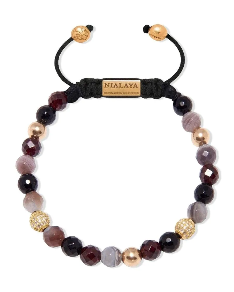 Nialaya Armband mit Kristallen - Schwarz Schwarz