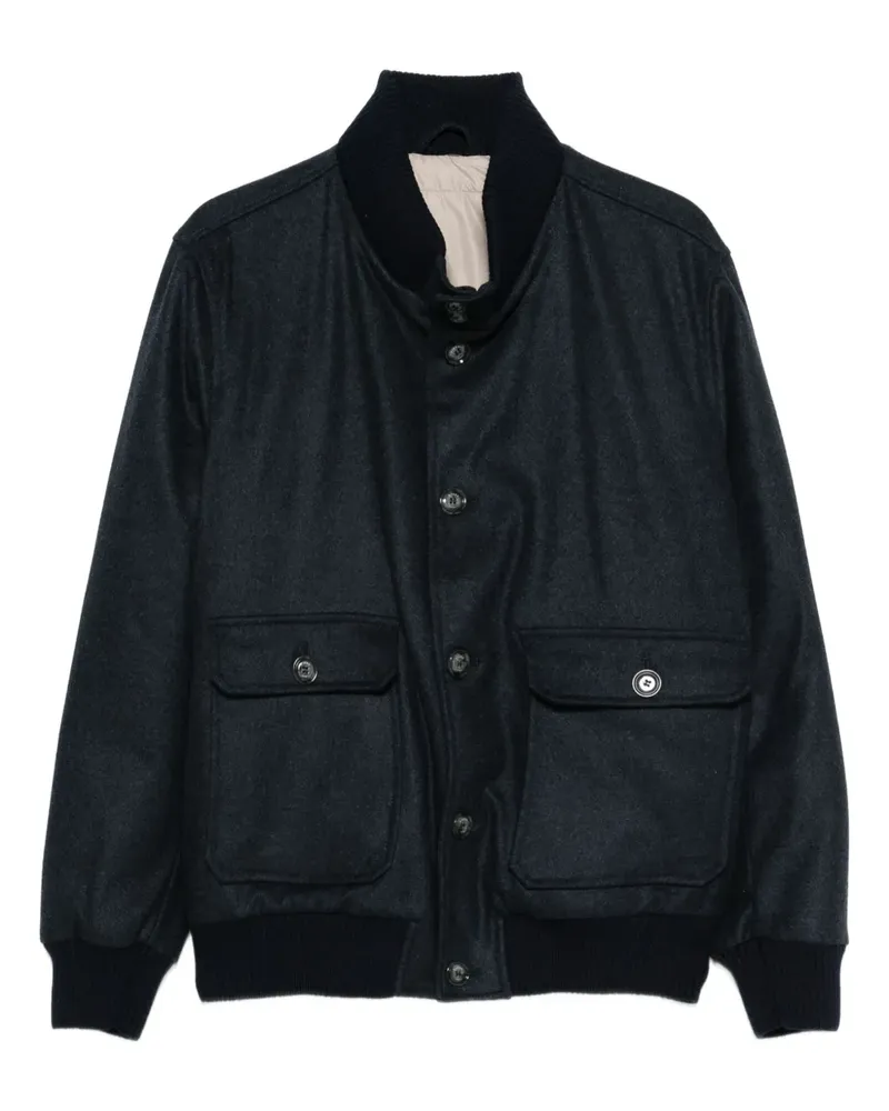 BARBA Bomberjacke aus Kaschmir - Blau Blau