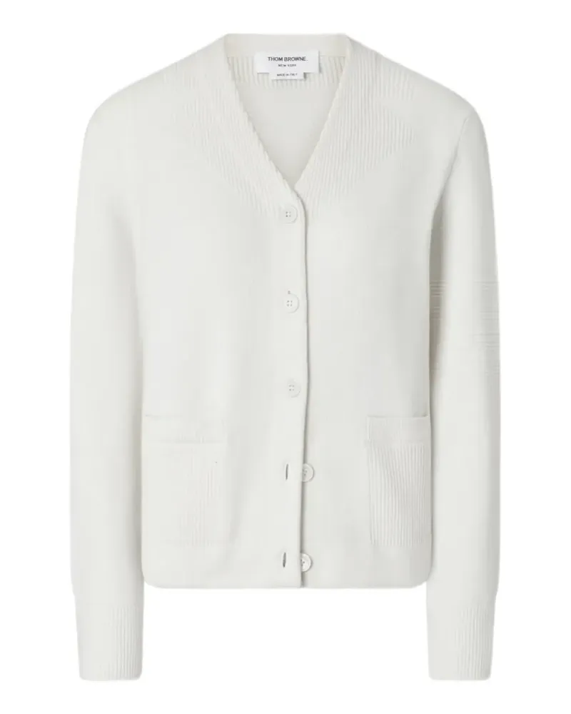 Thom Browne Cardigan mit Trompe-l'oeil-Effekt - Weiß Weiß