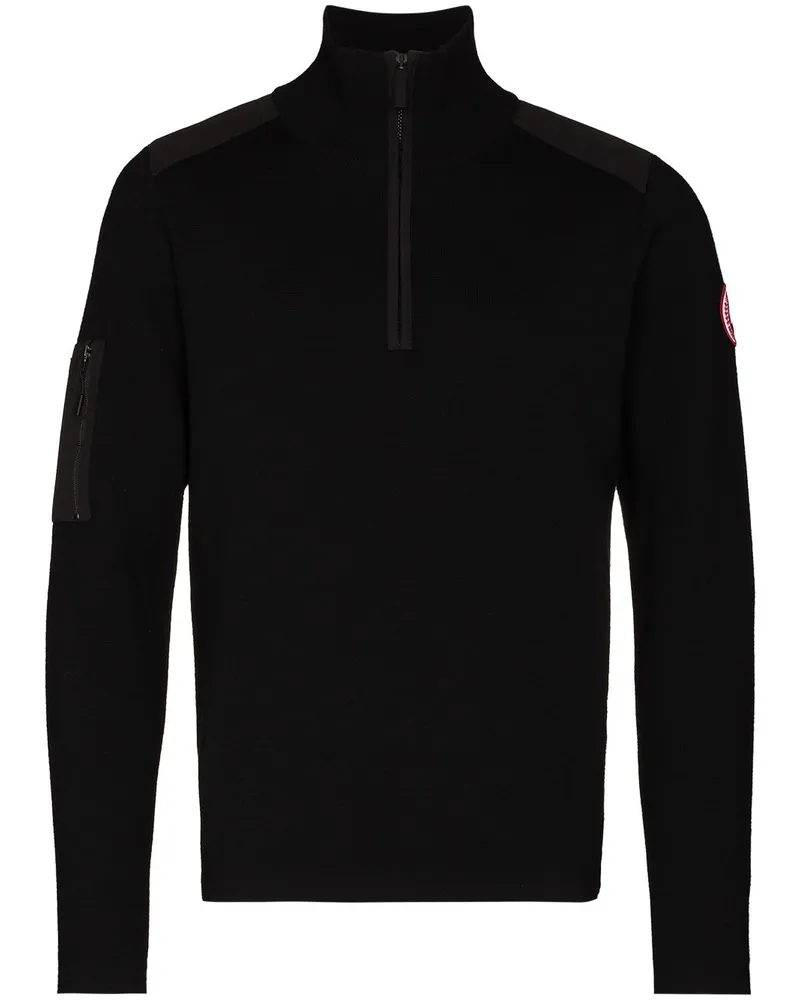 Canada Goose Stormont Sweatshirt mit kurzem Reißverschluss - Schwarz Schwarz