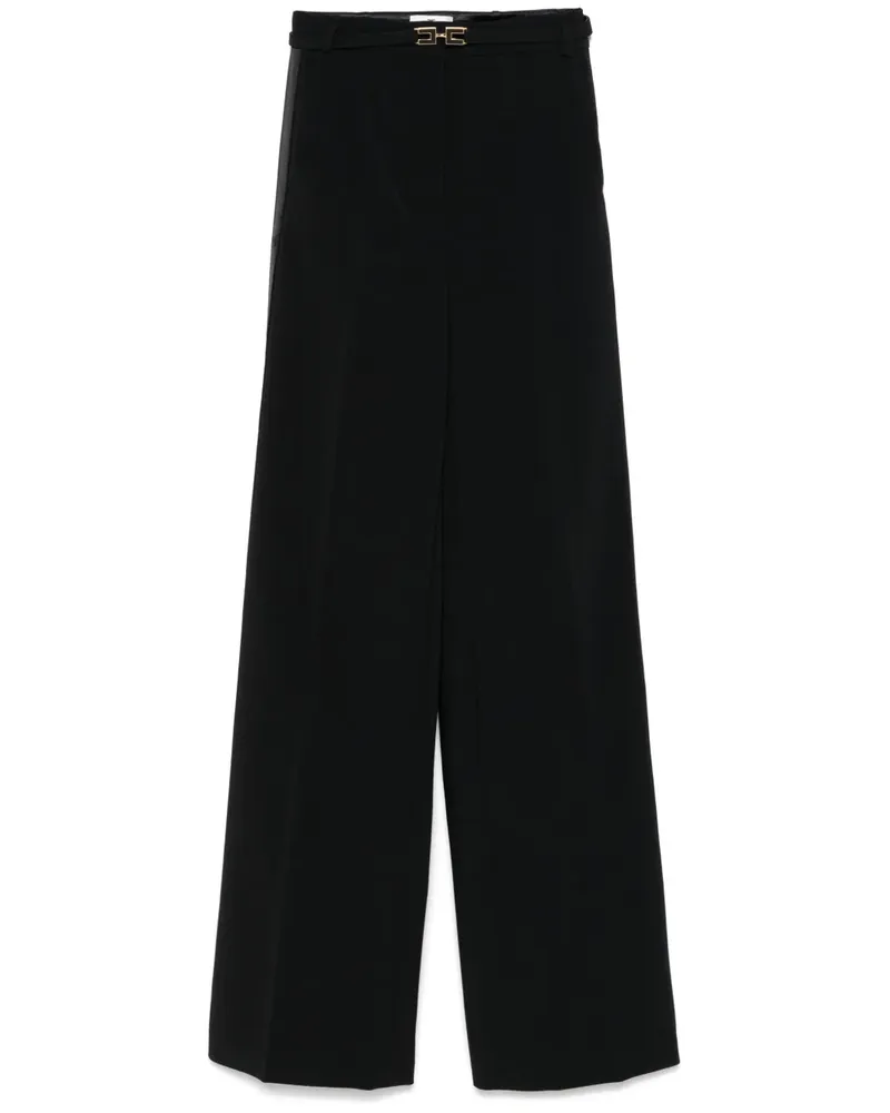 Elisabetta Franchi Hose mit Gürtel - Schwarz Schwarz