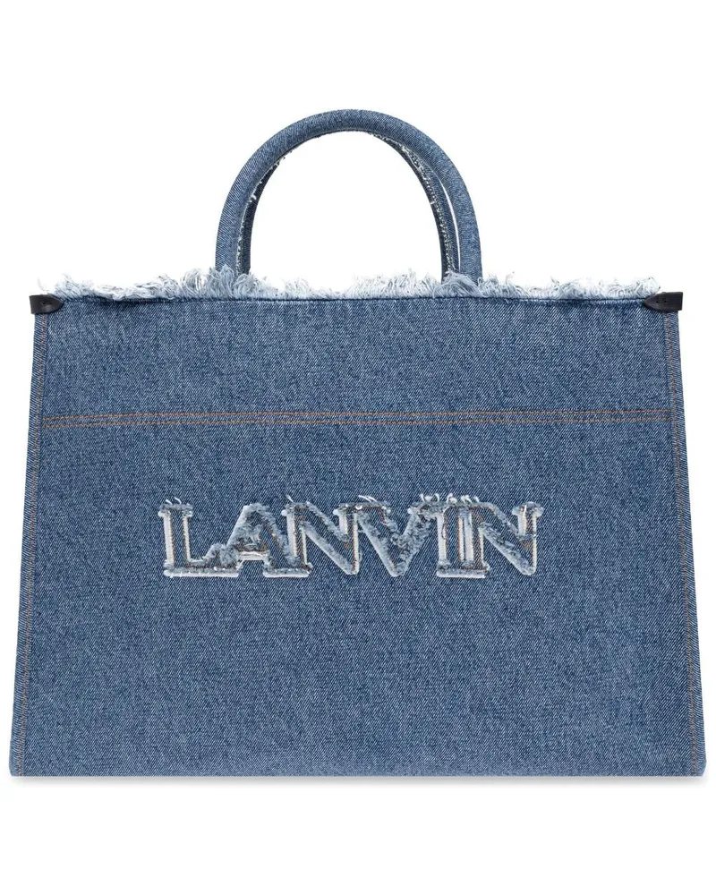 Lanvin Shopper mit Logo-Stickerei - Blau Blau