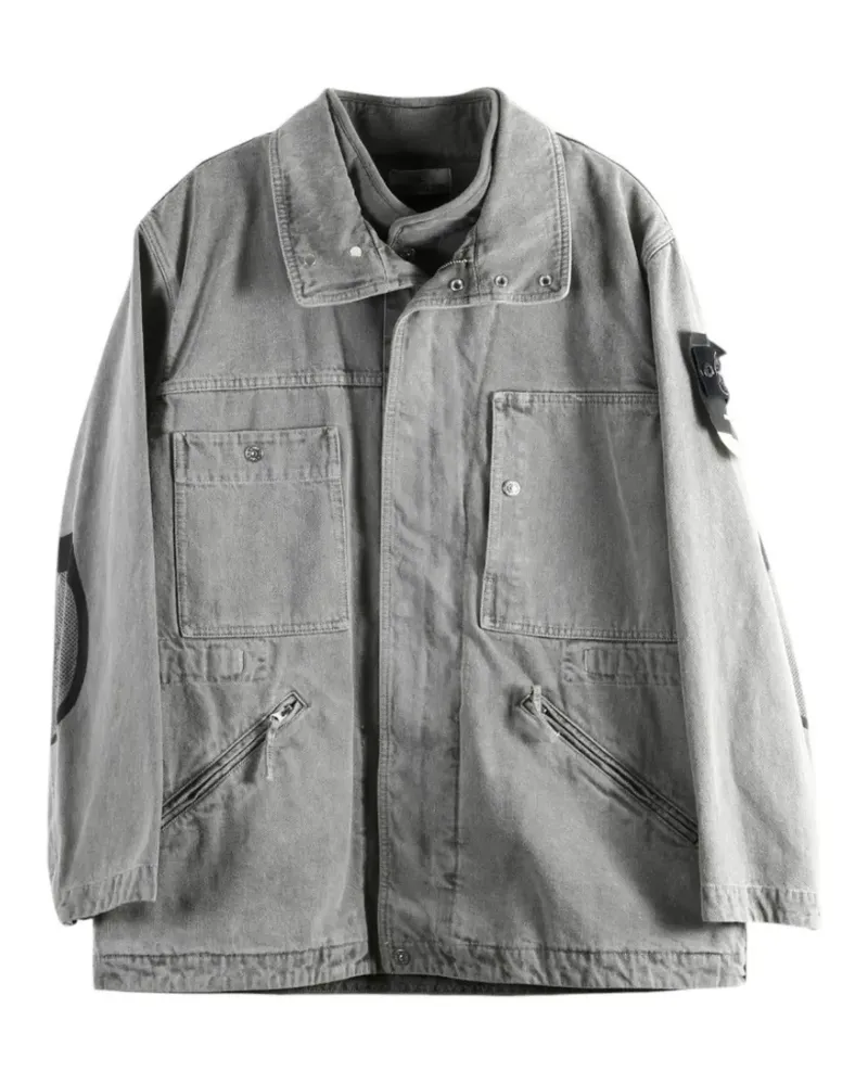 Stone Island 4100064 mineral dyed cotton gabardine-tc - Grau Grau