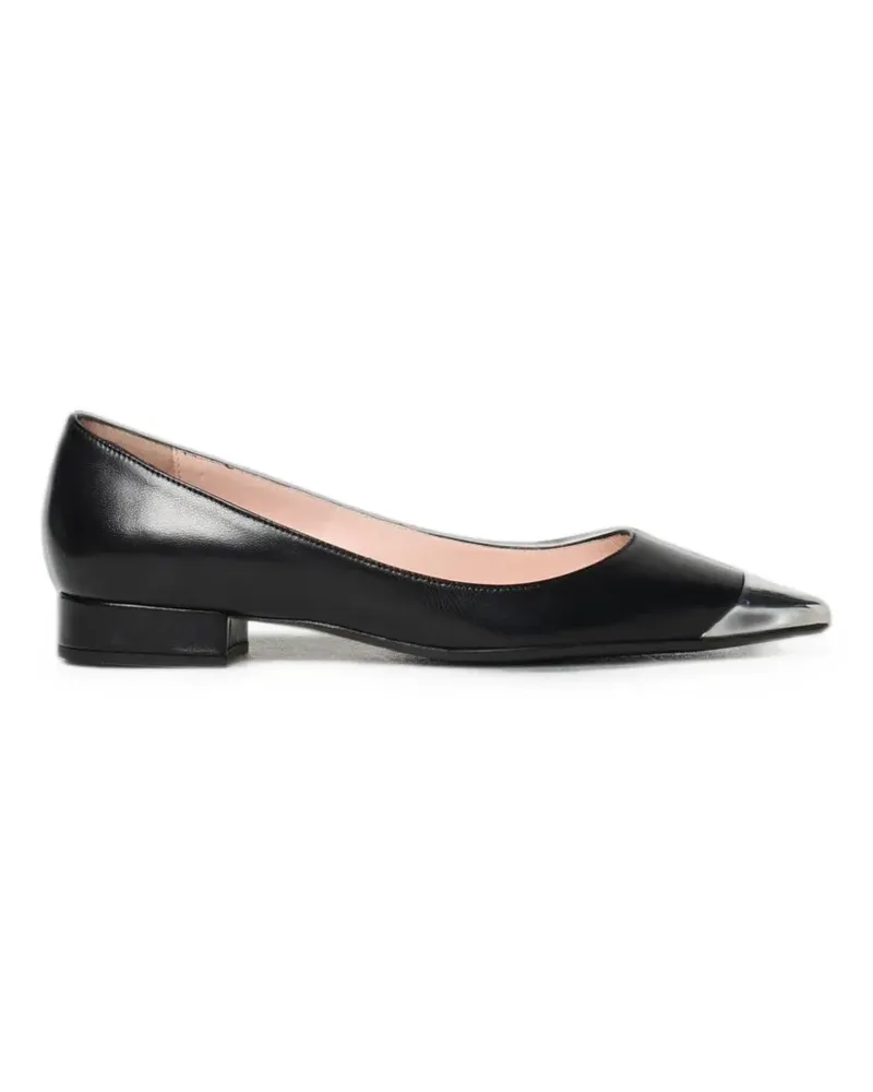 Anna F. Ballerinas mit Metallspitze - Schwarz Schwarz