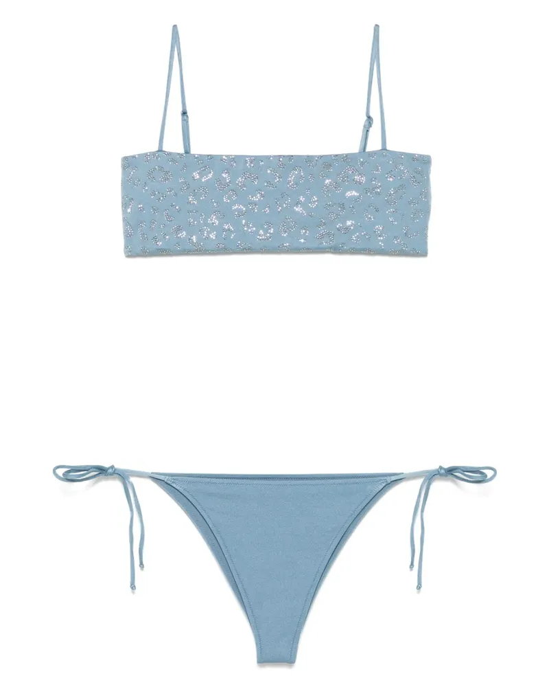 MC2 Saint Barth Bikini mit Strassverzierung - Blau Blau
