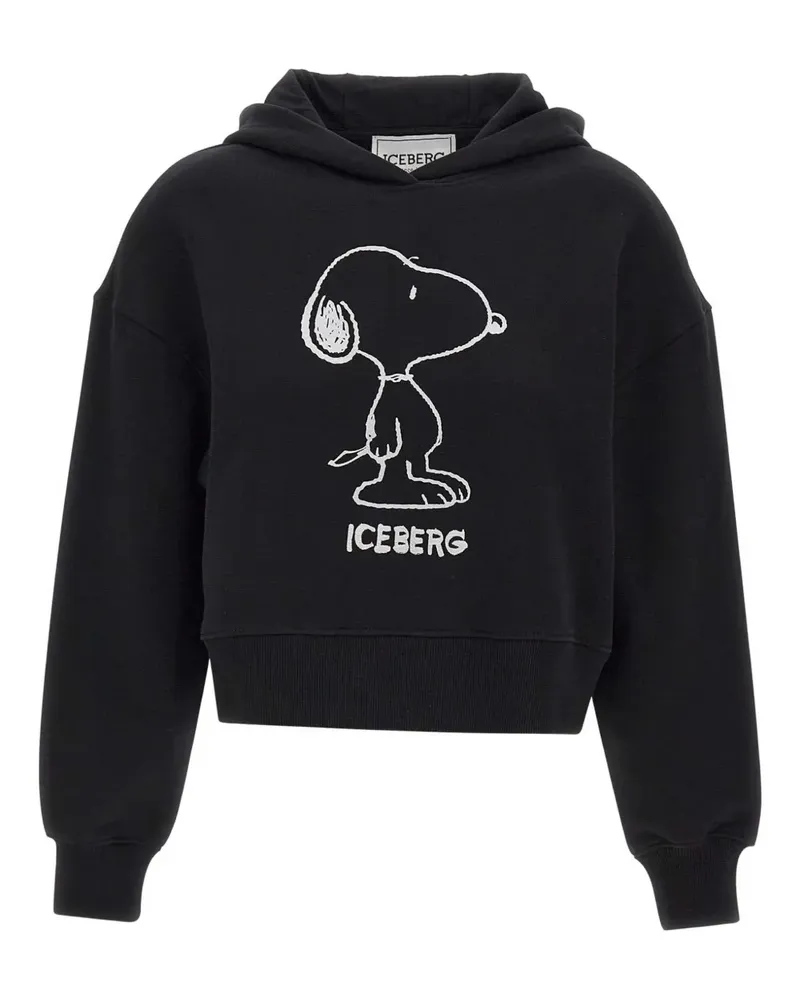 Iceberg Kapuzenpullover mit Snoopy-Print - Schwarz Schwarz