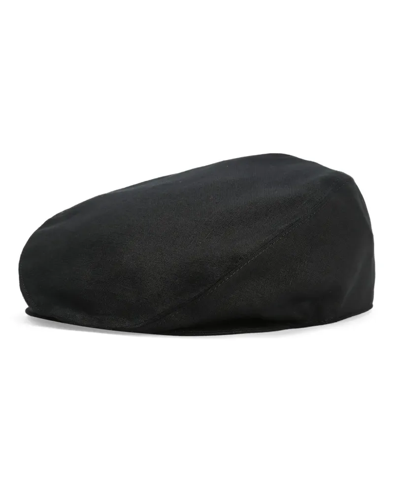 Dolce & Gabbana Schiebermütze aus Leinen - Schwarz Schwarz