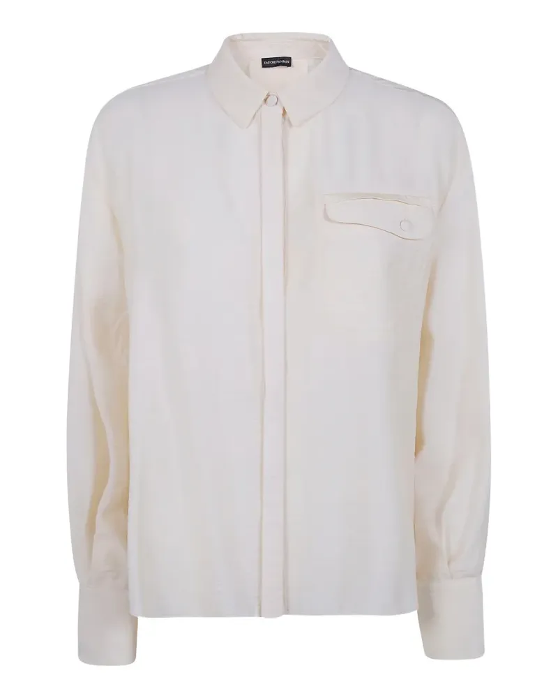 Emporio Armani long-sleeve pocket shirt - Nude Nude