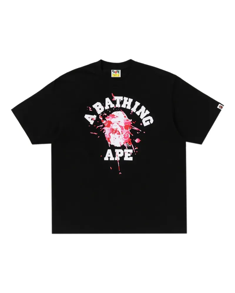BAPE T-Shirt mit Logo-Print - Schwarz Schwarz
