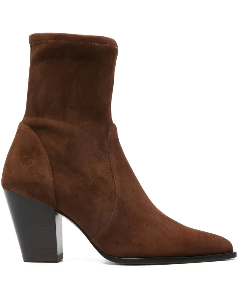 Stuart Weitzman Stiefelette mit spitzer Kappe - Braun Braun