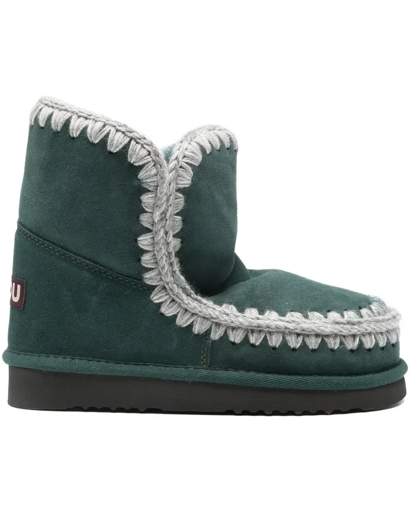 Mou 18 Wildlederstiefel mit Ziernaht - Grün Grün
