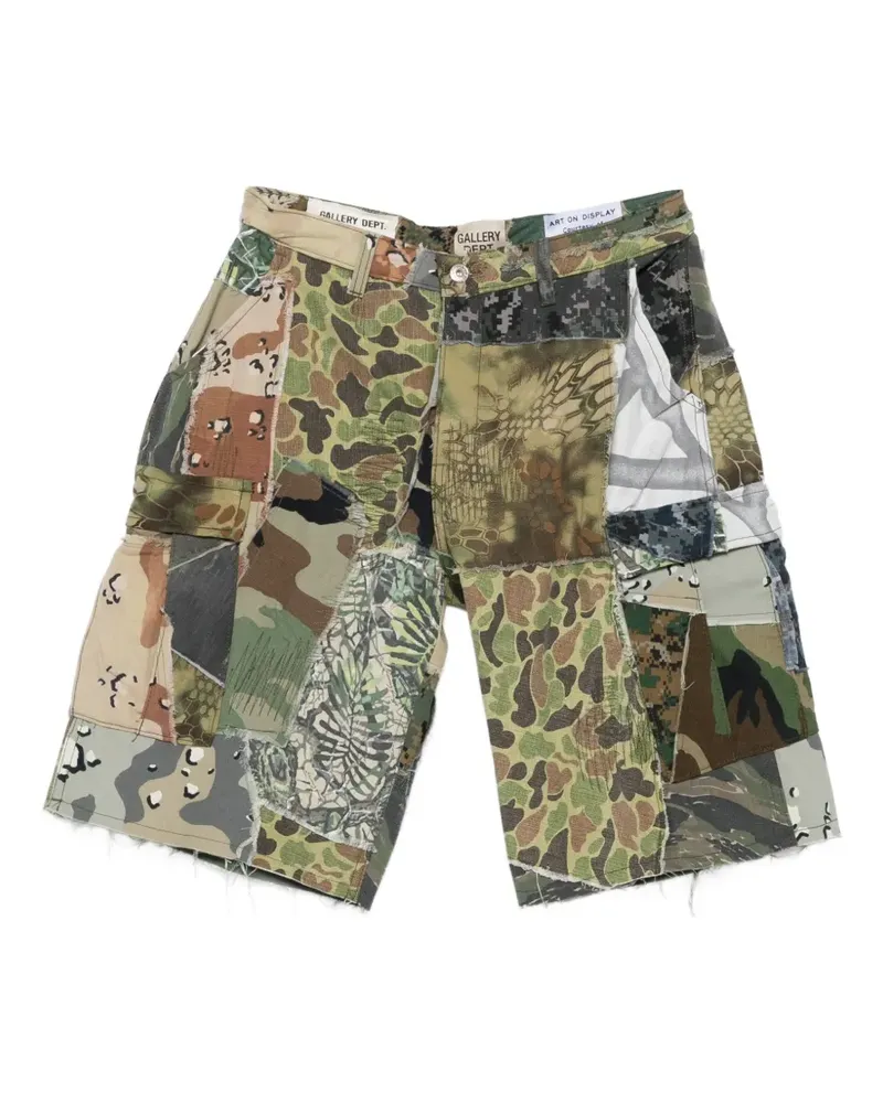 GALLERY DEPT. Patchwork-Shorts mit Camouflage-Print - Grün Grün