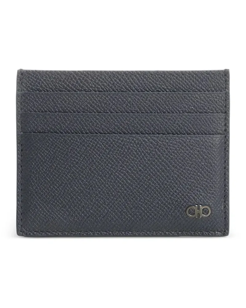 Ferragamo Kartenetui mit Gancini-Detail - Blau Blau