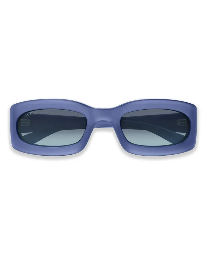 Gucci Sonnenbrille mit eckigem Gestell - Blau Blau