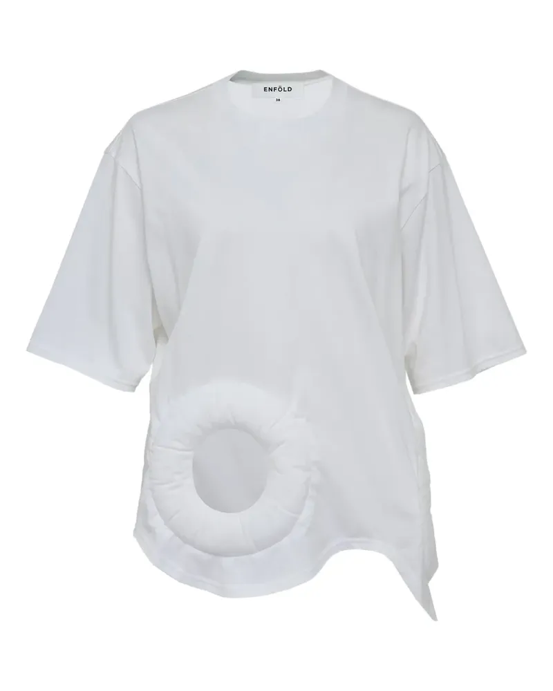 ENFÖLD padded-detail T-shirt - Weiß Weiß