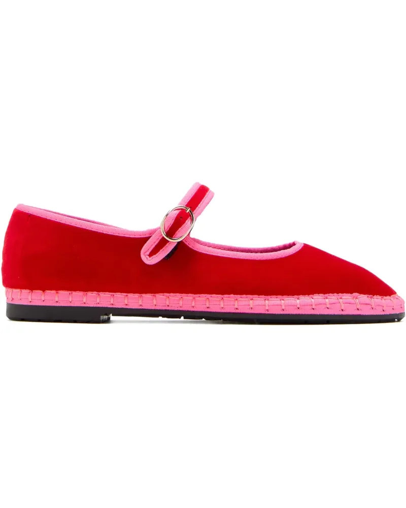 FLABELUS Mary Janes mit Espadrilles - Rot Rot