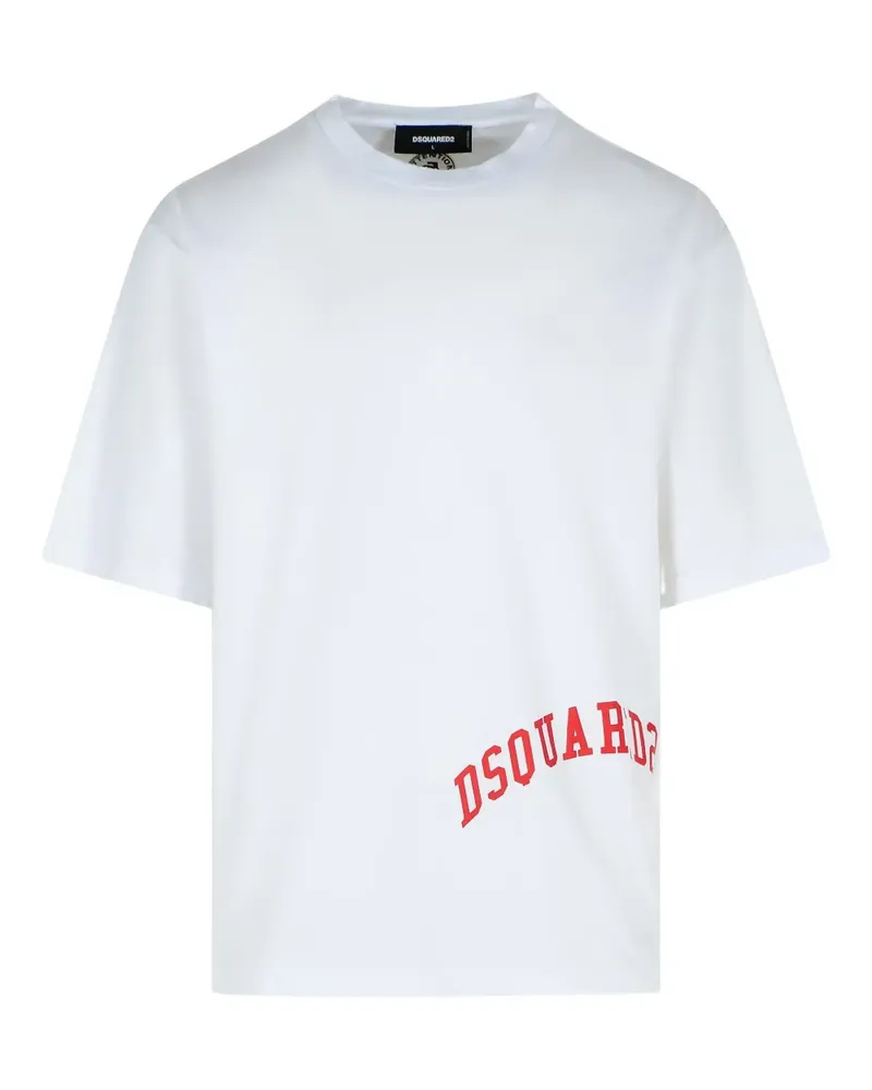 Dsquared2 T-Shirt mit Logo-Print - Weiß Weiß