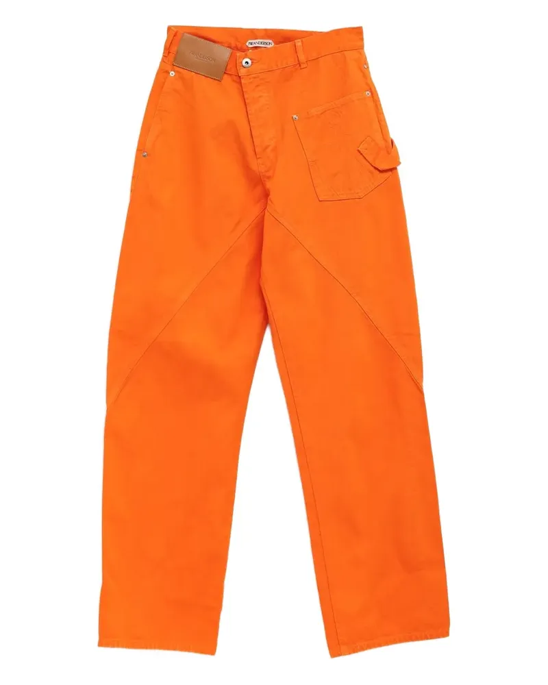 J.W.Anderson logo-patch jeans - Orange Orange