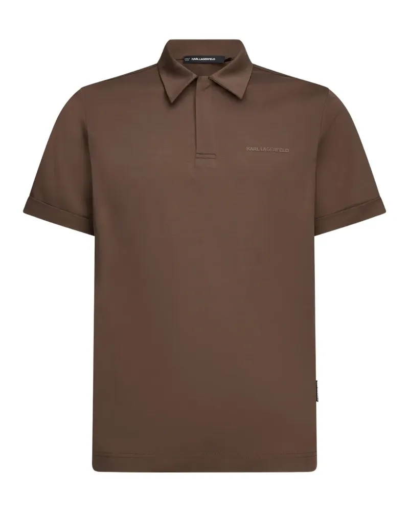 Karl Lagerfeld Poloshirt mit Logo-Detail und lockerem Schnitt - Braun Braun