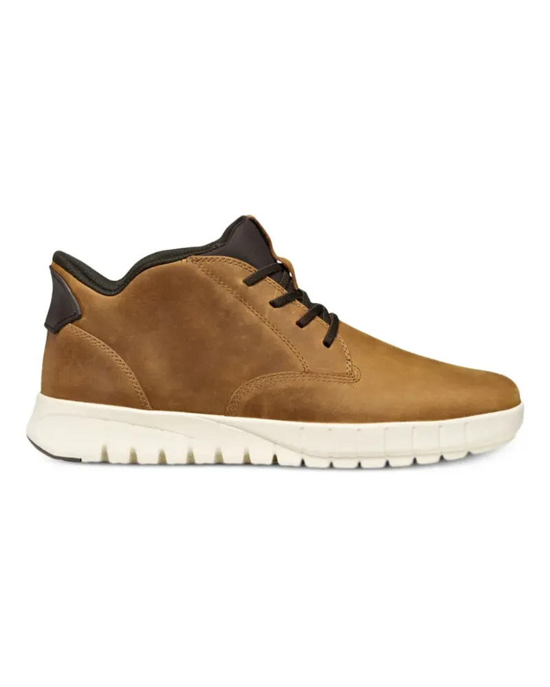 Geox lace-up leather sneakers - Braun Braun
