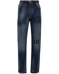 Palm Angels Jeans mit Logo-Print Blau