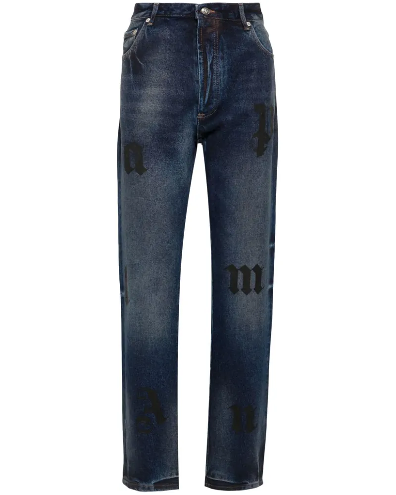 Palm Angels Jeans mit Logo-Print - Blau Blau