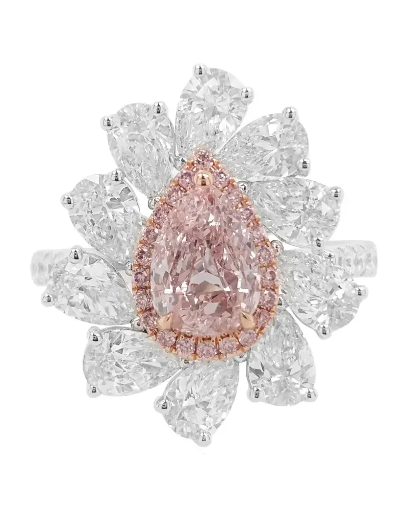 HYT Jewelry 18kt Weiß- und Rotgoldring mit Diamant Weiß