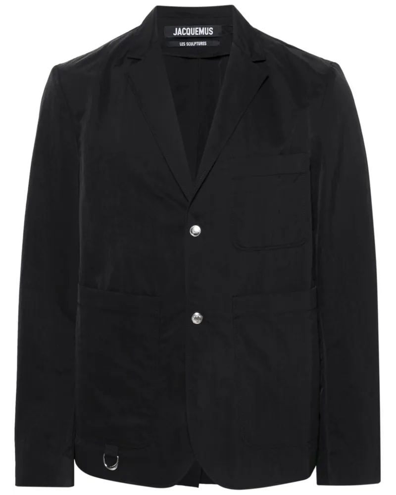 Jacquemus Einreihiges La Veste Jean Sakko - Schwarz Schwarz