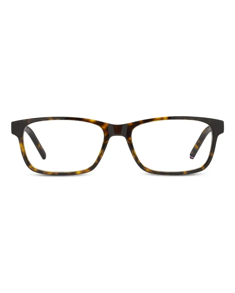 Tommy Hilfiger Eckige Brille in Schildpattoptik - Braun Braun