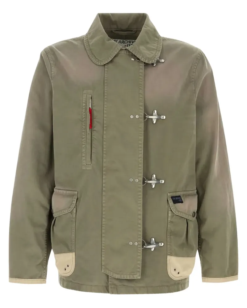Fay 4-Ganci Twill-Jacke - Grün Grün
