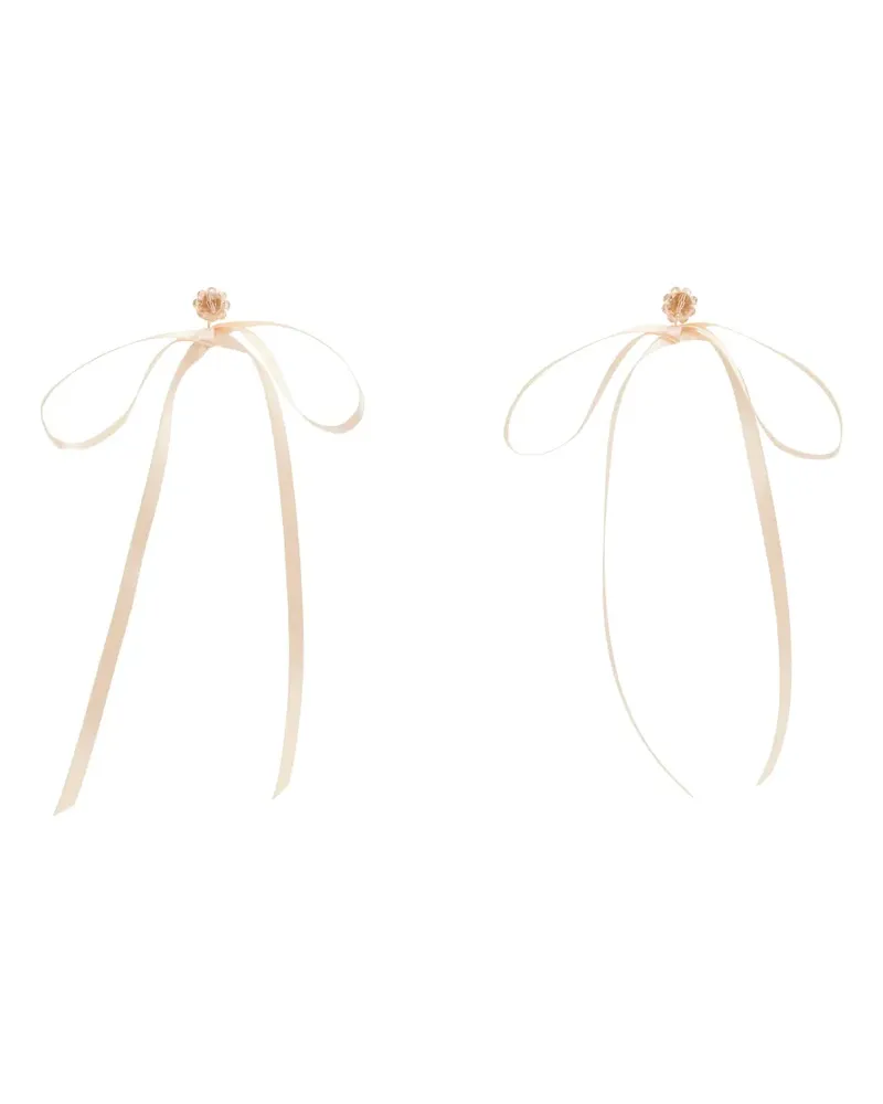 Simone Rocha Kristall-Ohrringe mit Schleife - Nude Nude