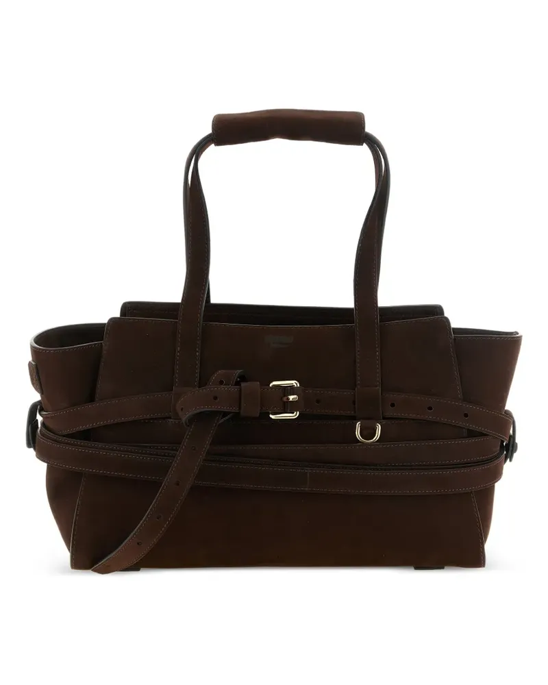 Moschino Tie Me Tote Bag mit Gürteldetail - Braun Braun
