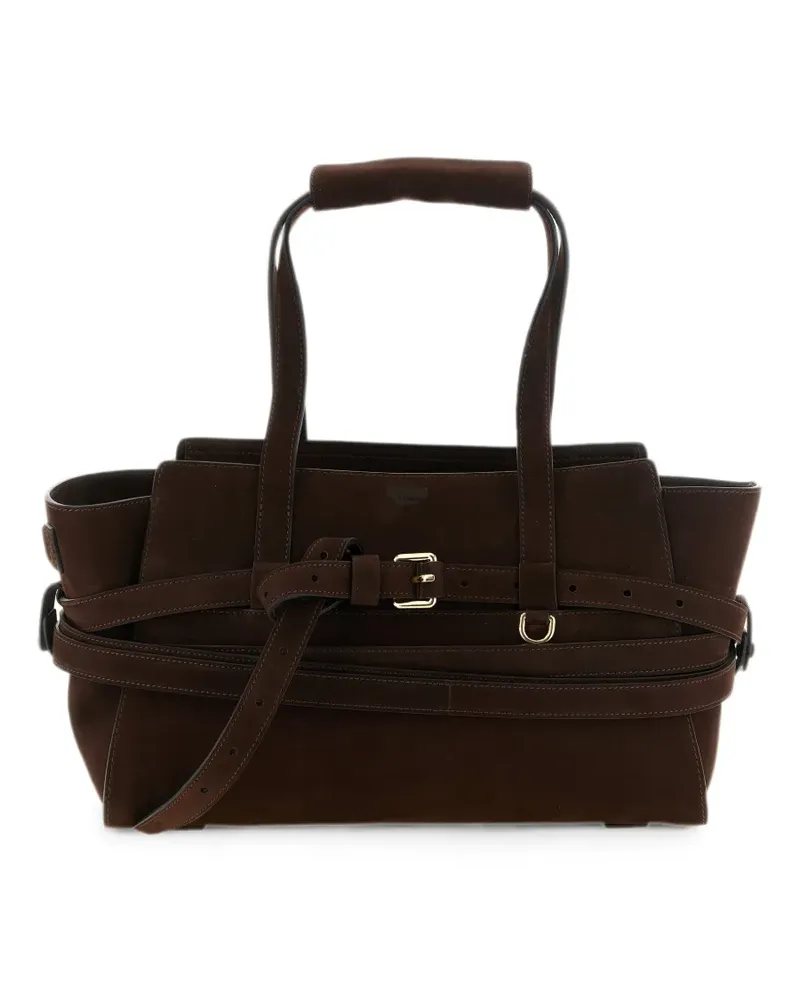 Moschino Tie Me belt-detail tote bag - Braun Braun