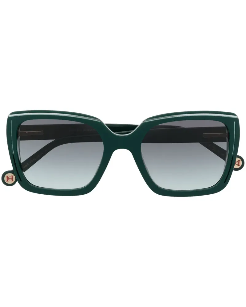 Carolina Herrera New York Sonnenbrille mit eckigen Gläsern - Grün Grün