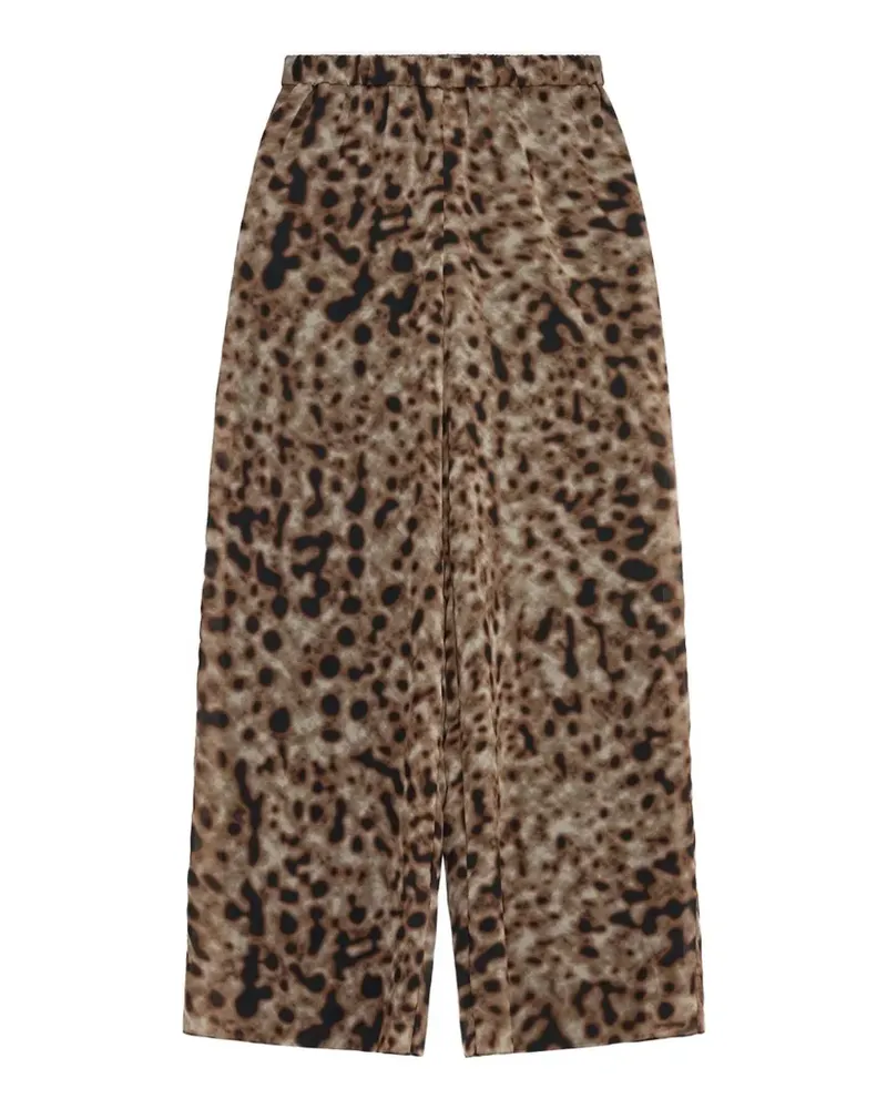 16ARLINGTON Rocco Chiffonhose mit Leopardenprint - Braun Braun