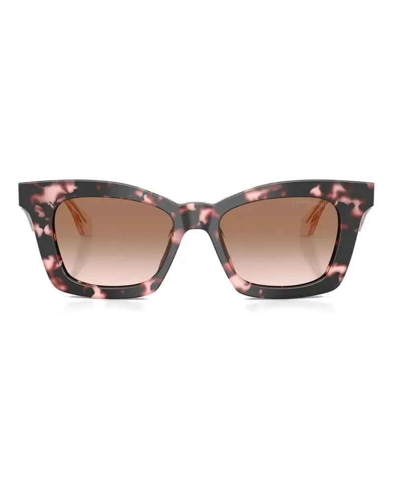 Giorgio Armani Sonnenbrille mit eckigem Gestell - Braun Braun