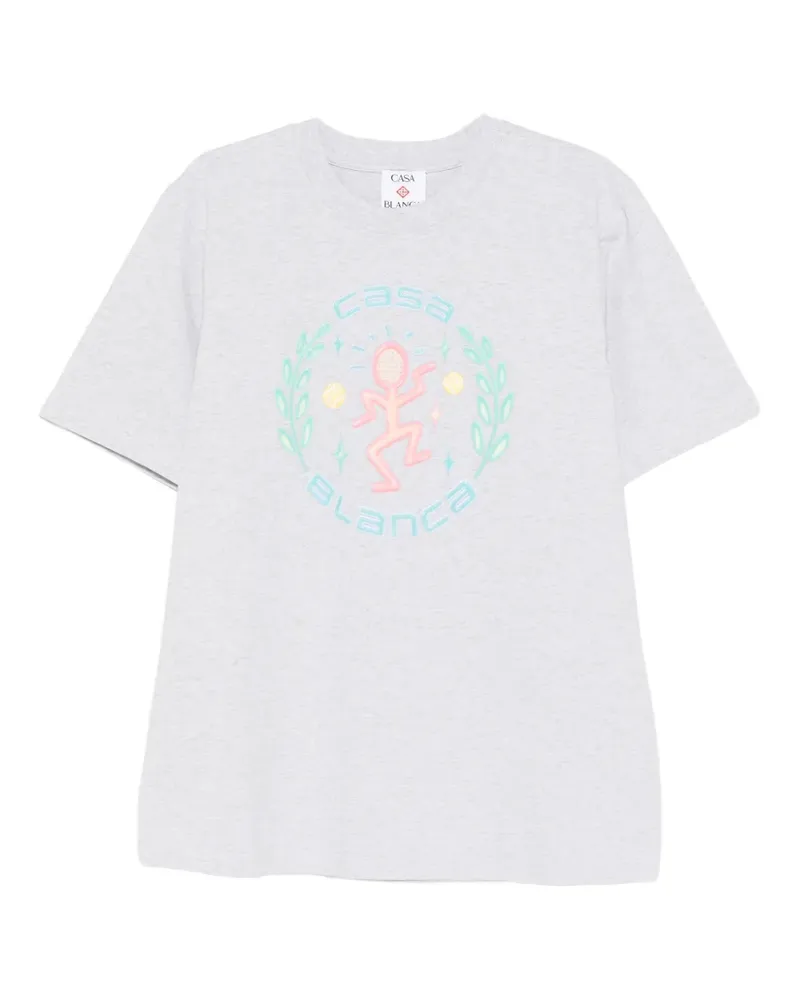 Casablanca Paris T-Shirt mit grafischem Print - Grau Grau