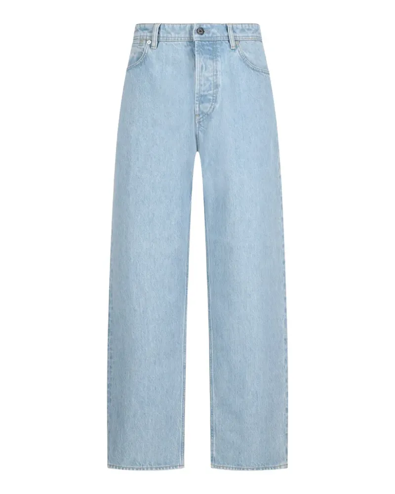 Stone Island J100006 indigo denim-light blue grainy wash jeans - Blau Blau
