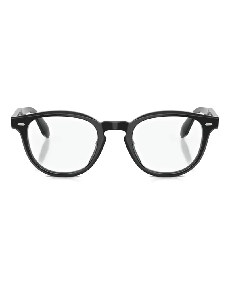 Oliver Peoples N.09 round-frame glasses - Schwarz Schwarz