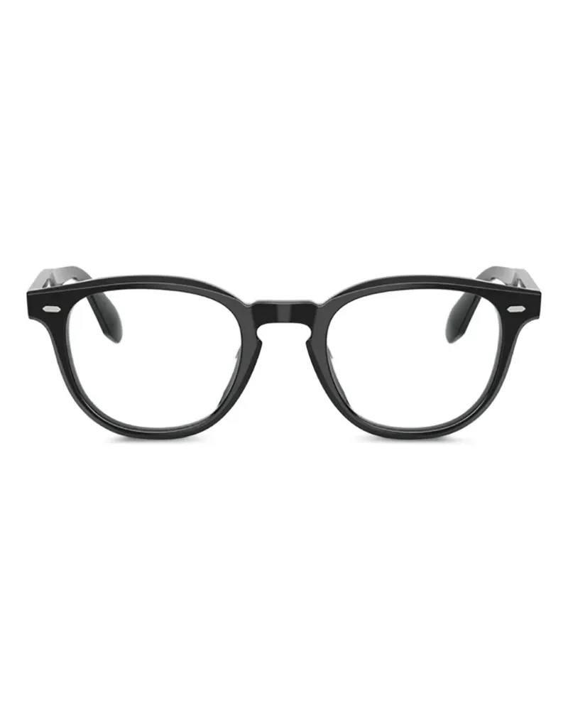 Oliver Peoples N.09 Brille mit rundem Gestell - Schwarz Schwarz
