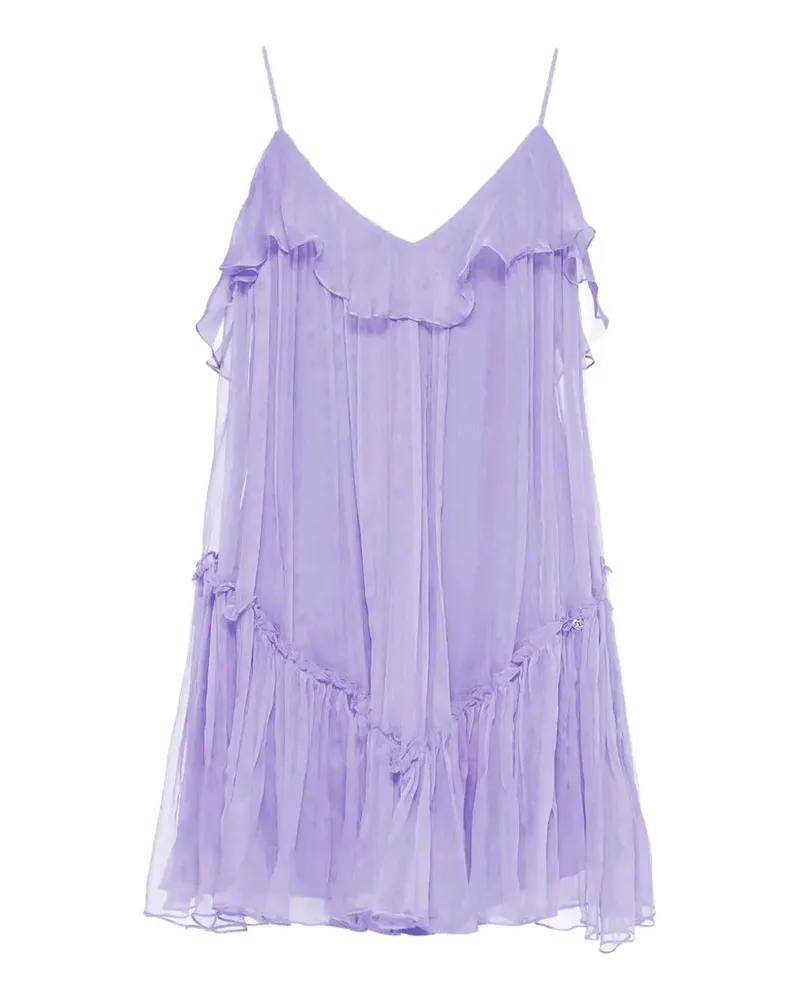 NISSA Rückenfreies Minikleid aus Seide - Violett Violett
