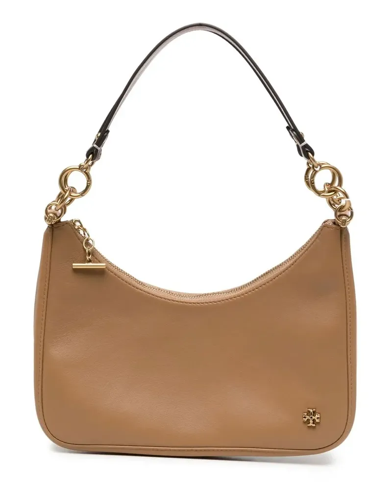 Tory Burch Schultertasche mit Logo-Schild - Braun Braun