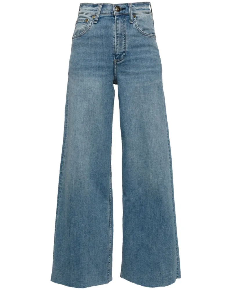 Rag & Bone Jeans mit weitem Bein - Blau Blau