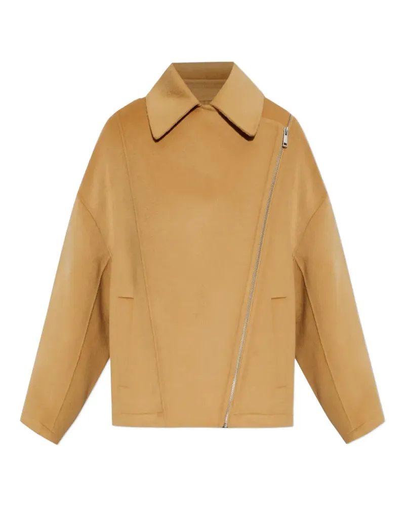 IRO Jijy asymmetric-zip oversized jacket - Nude Nude