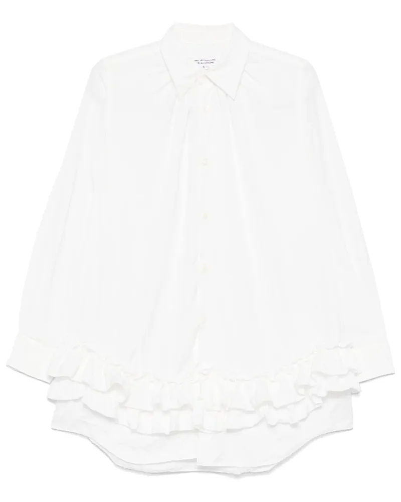 Comme des Garçons T-Shirt mit Rüschenborten - Weiß Weiß