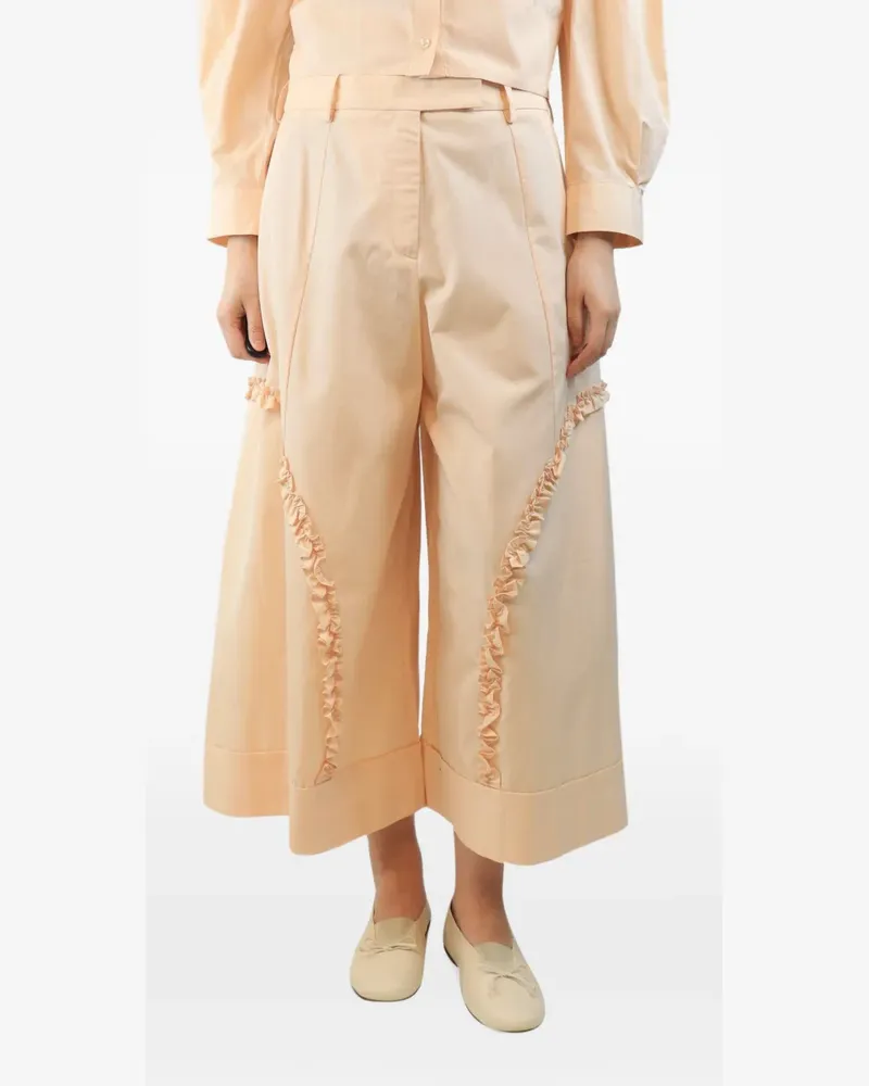 Simone Rocha Skulpturale Hose mit Rüschen - Orange Orange