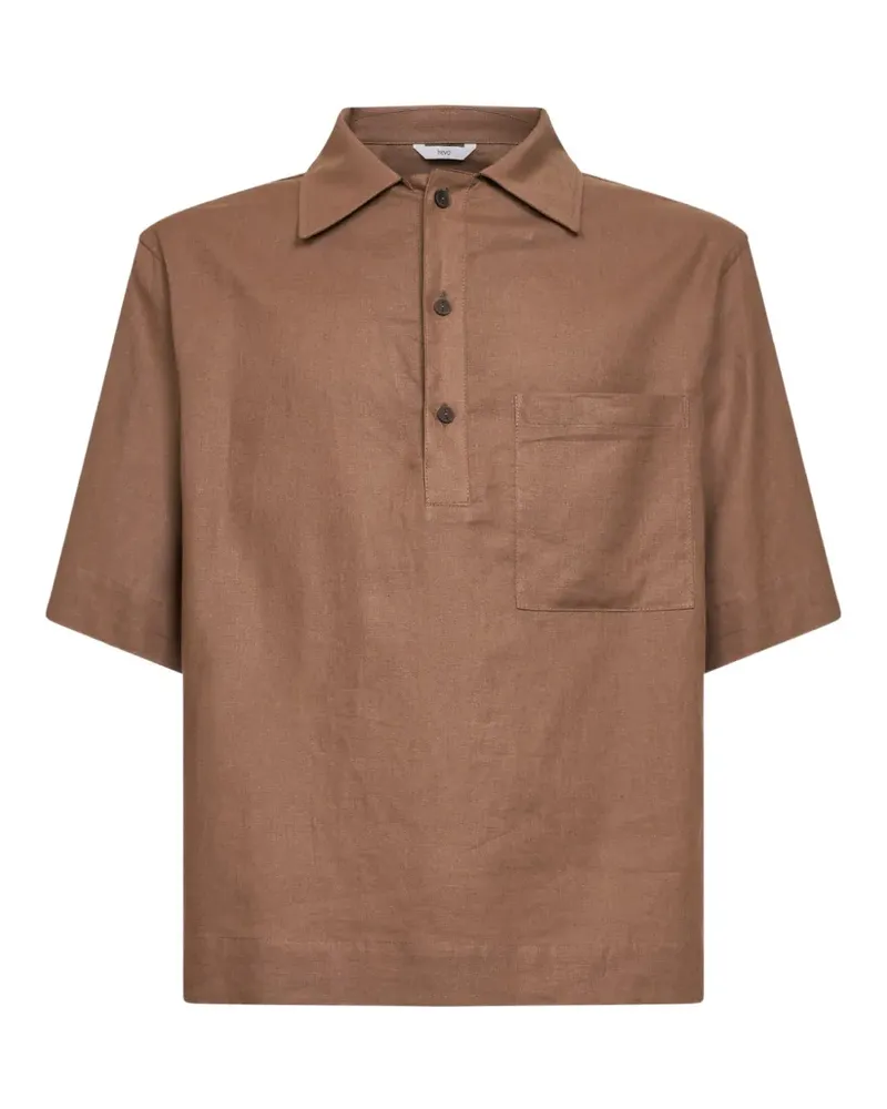 Hevò patch-pocket polo shirt - Braun Braun