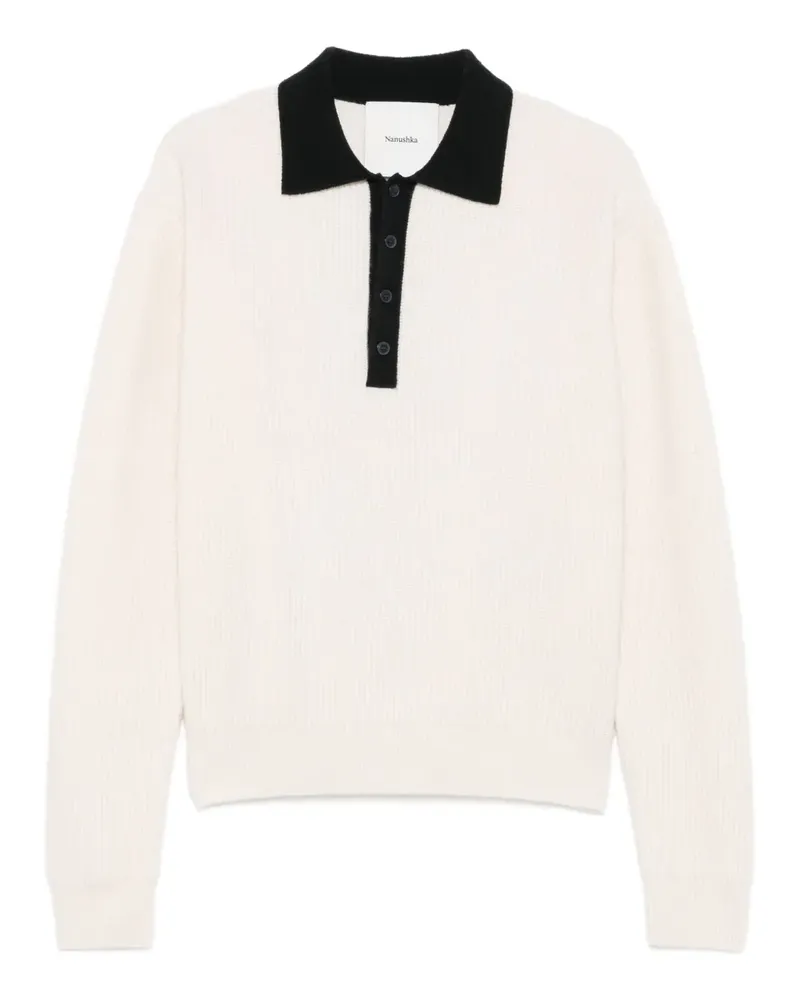 Nanushka Gerippter Pullover mit Polokragen - Nude Nude